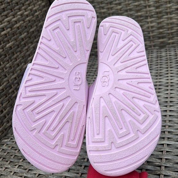UGG Kids Light Pink Glitter Slide Sandals Little Kids Girls‎ Size 3 - Picture 7 of 8